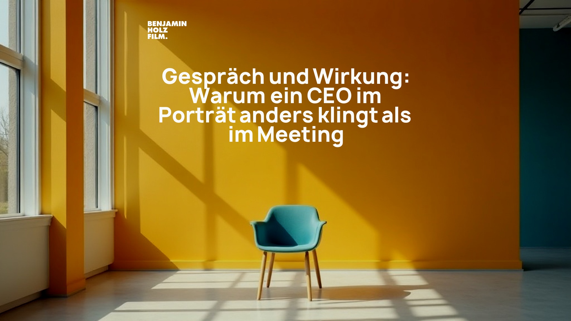 Statement-Bild: "Gespräch und Wirkung: Warum ein CEO im Porträt anders klingt als im Meeting"