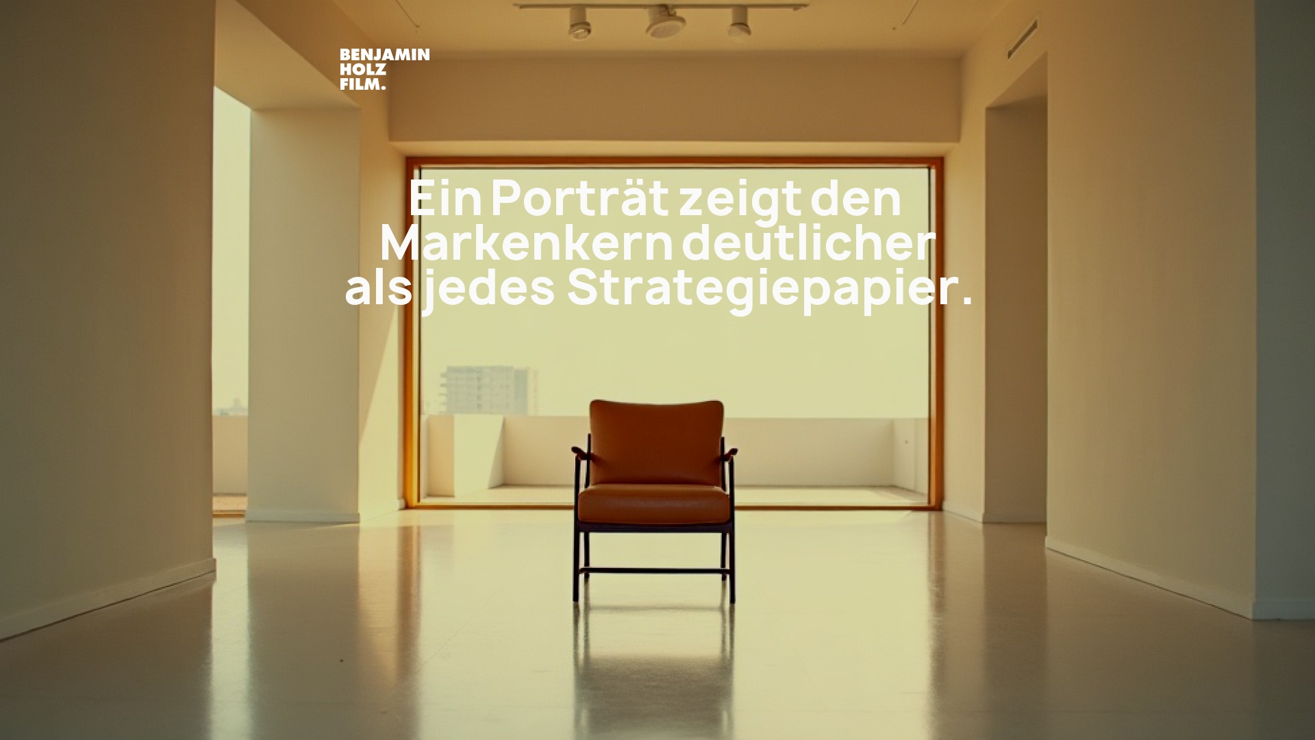 Statement-Bild: "Ein Porträt zeigt den *Markenkern* deutlicher als jedes Strategiepapier."