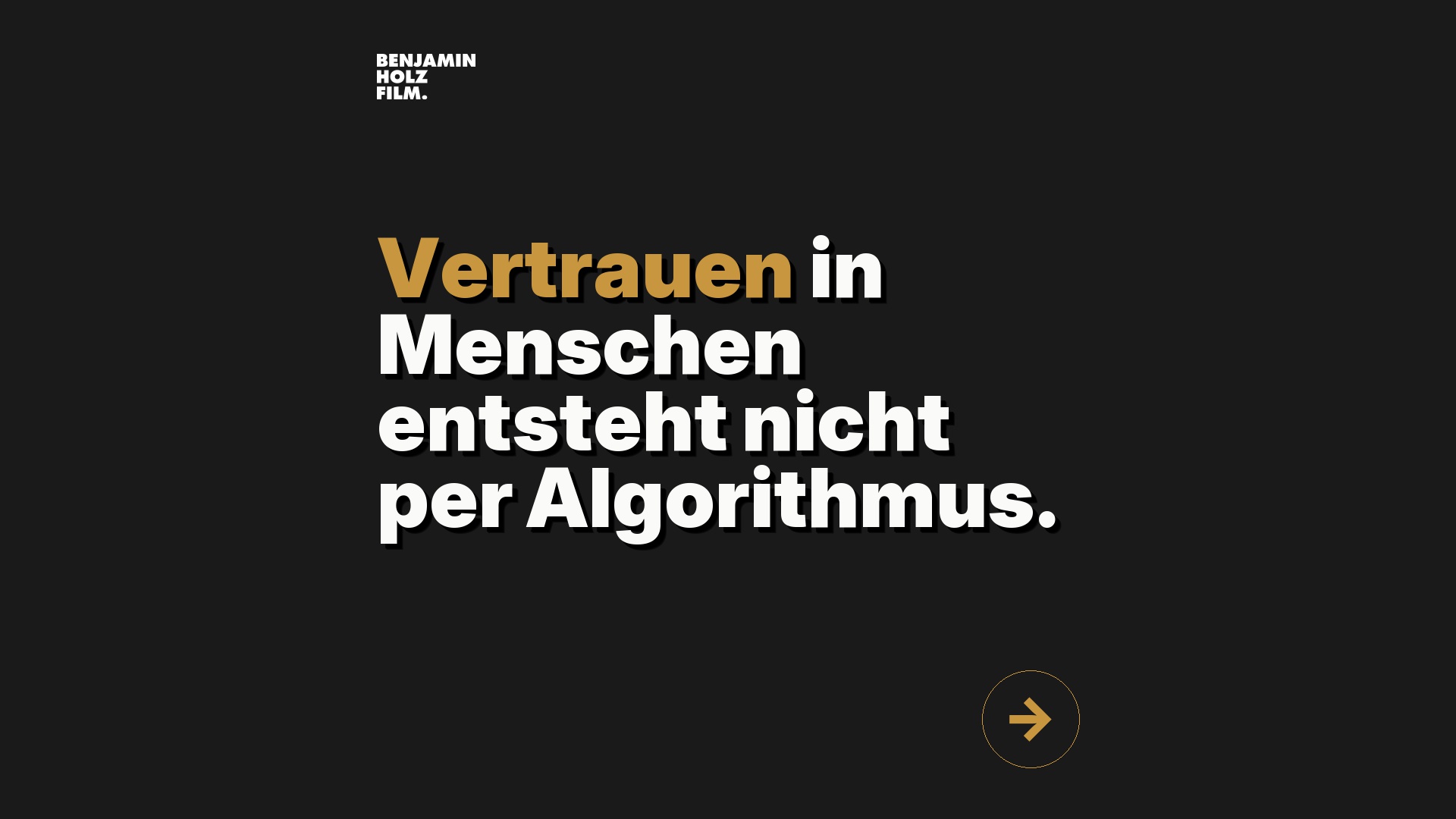 Statement-Bild: "*Vertrauen* in Menschen entsteht nicht per Algorithmus."