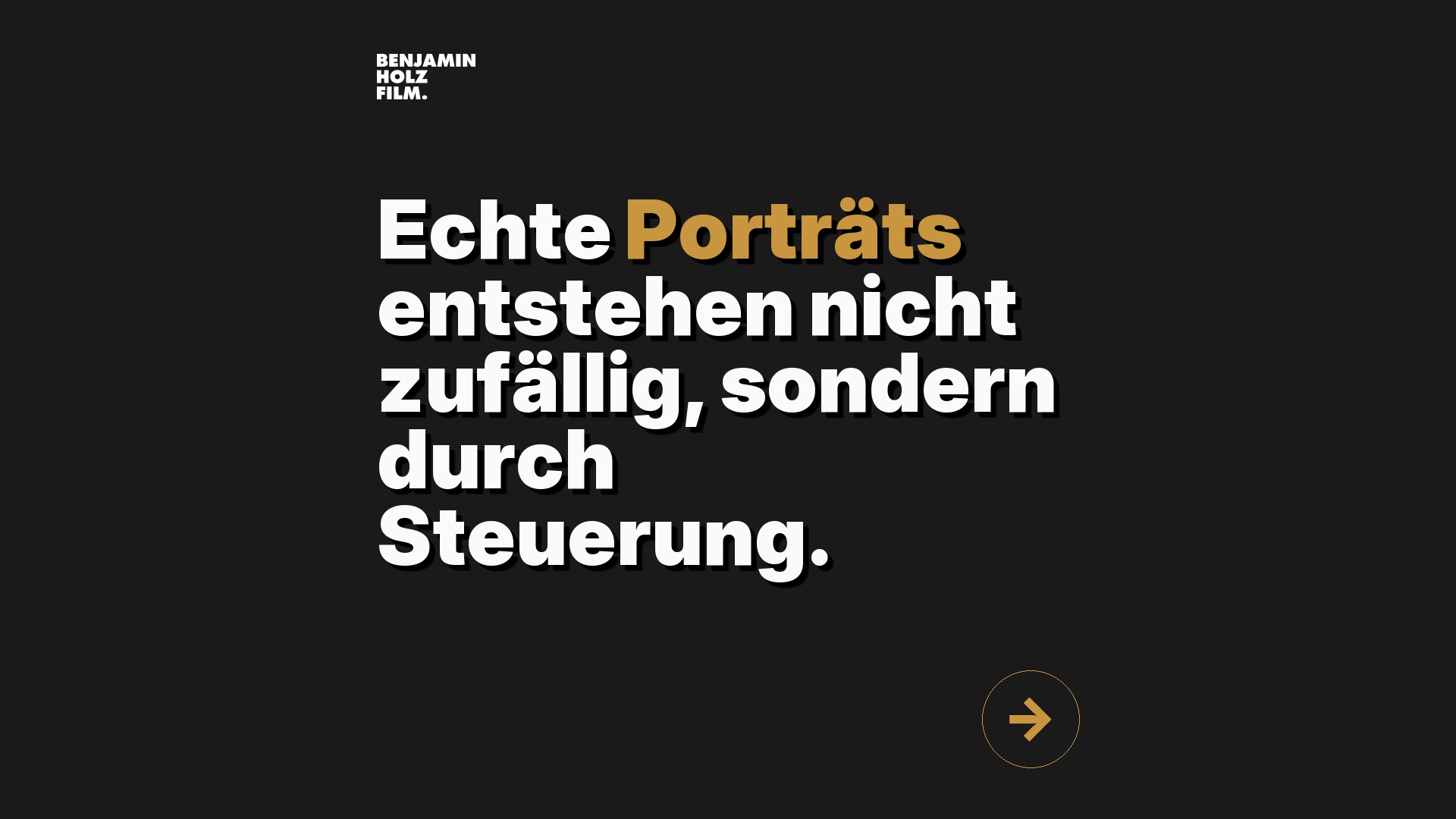 Statement-Bild: "Echte *Porträts* entstehen nicht zufällig, sondern durch Steuerung."