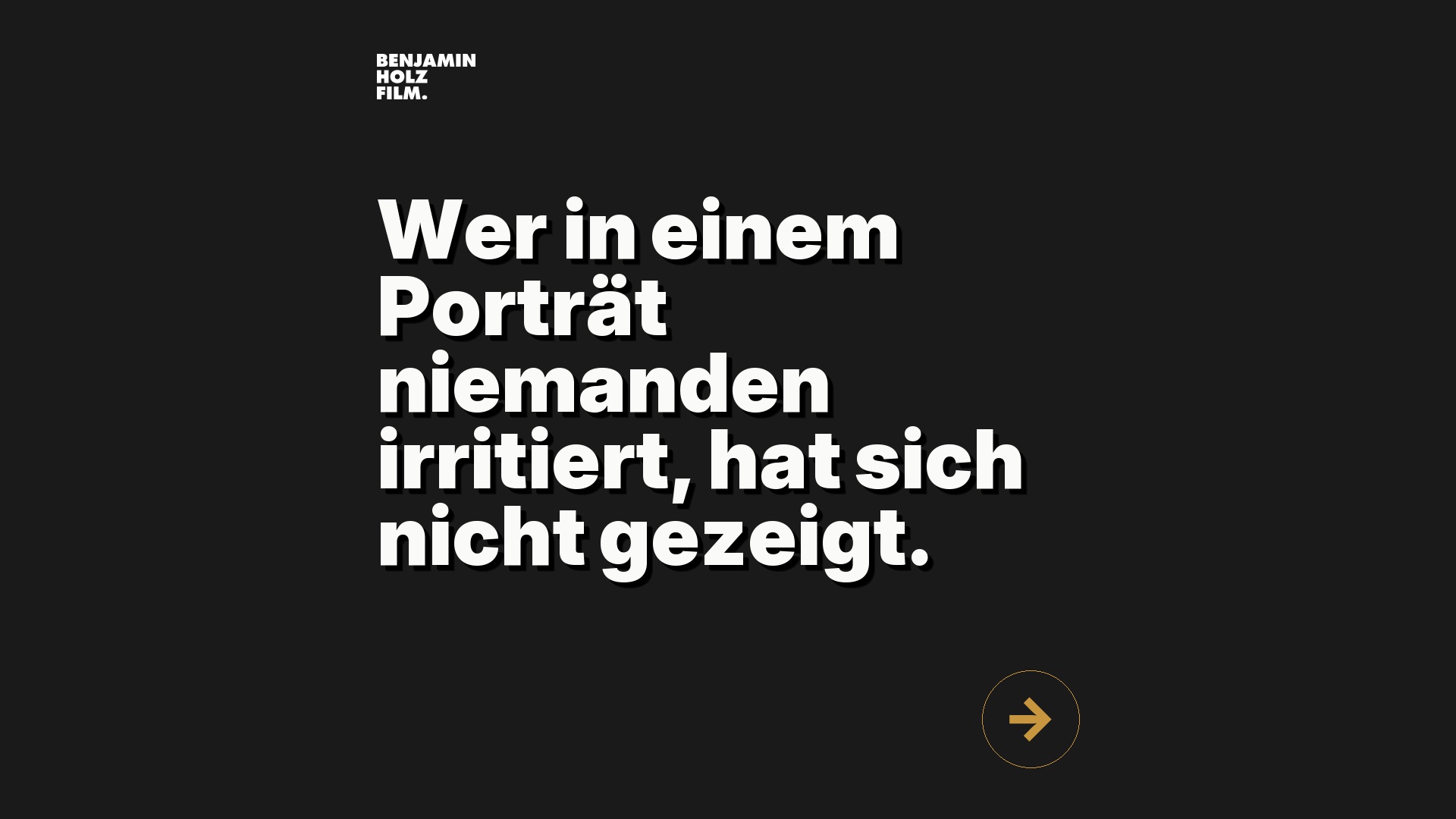 Statement-Bild: "Wer in einem Porträt niemanden irritiert, hat sich nicht gezeigt."