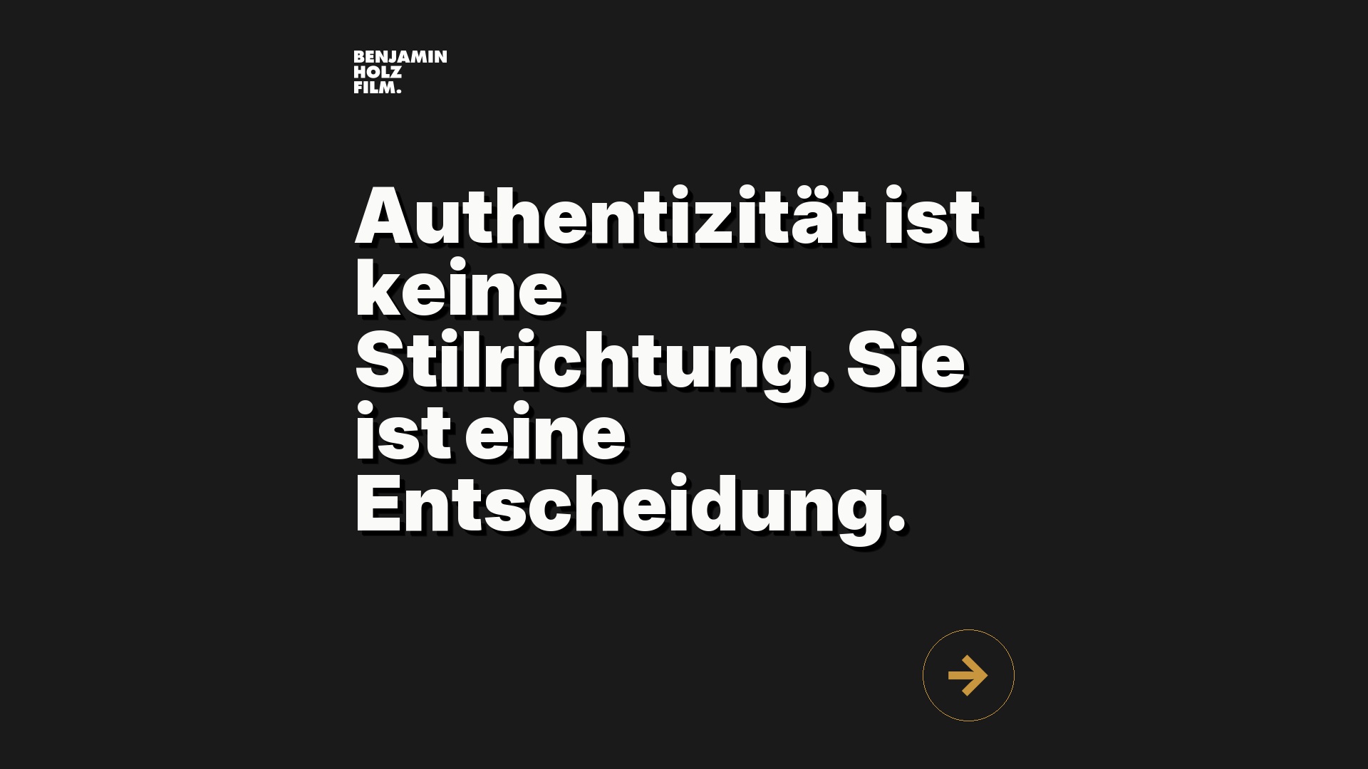 Statement-Bild: "Authentizität ist keine Stilrichtung. Sie ist eine Entscheidung."