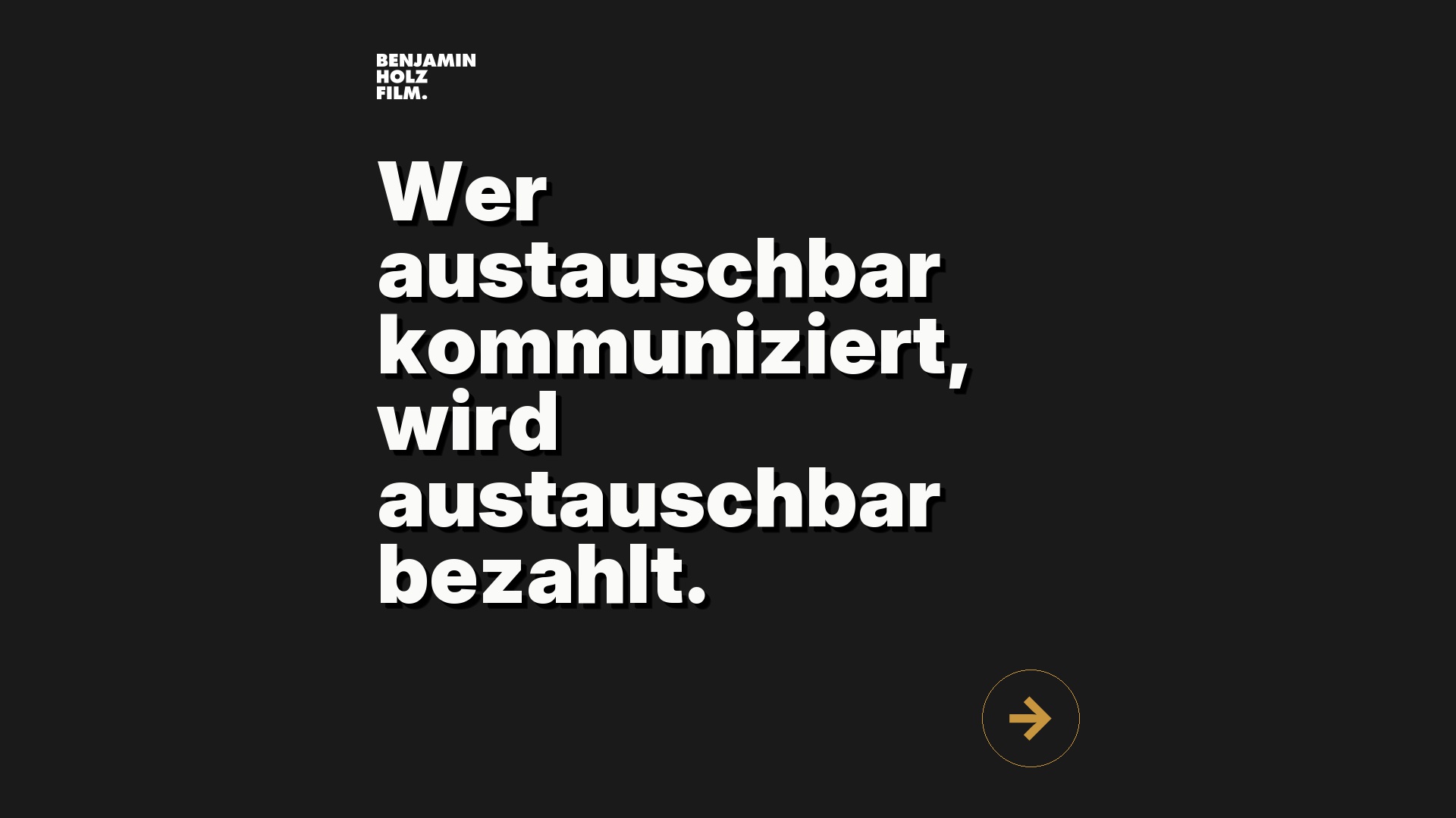 Statement-Bild: "Wer austauschbar kommuniziert, wird austauschbar bezahlt."